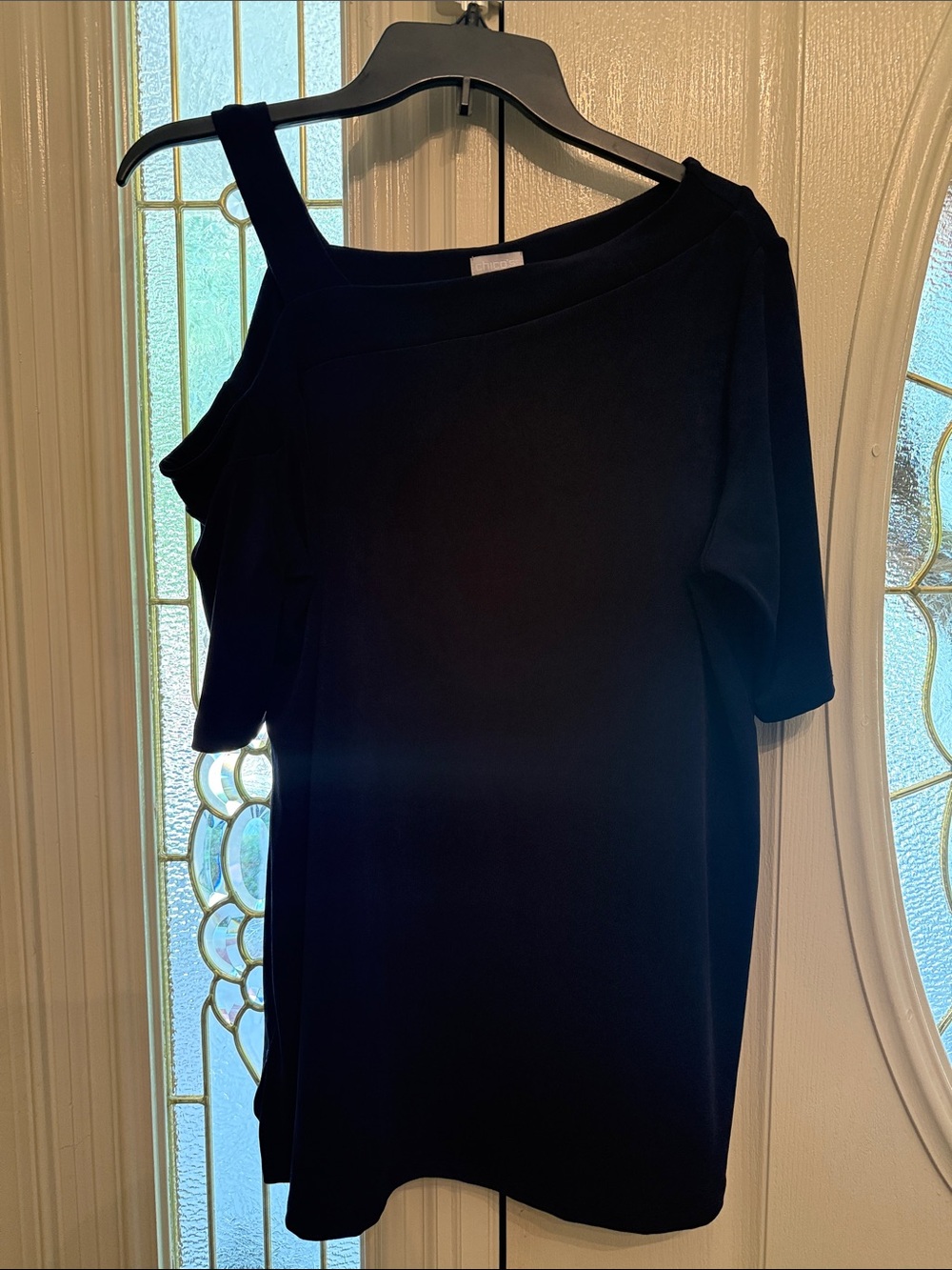 Chico’s Travelers Elbow SLV OTS (Off the Shoulder) Tunic Women’s Top - 2 - NW